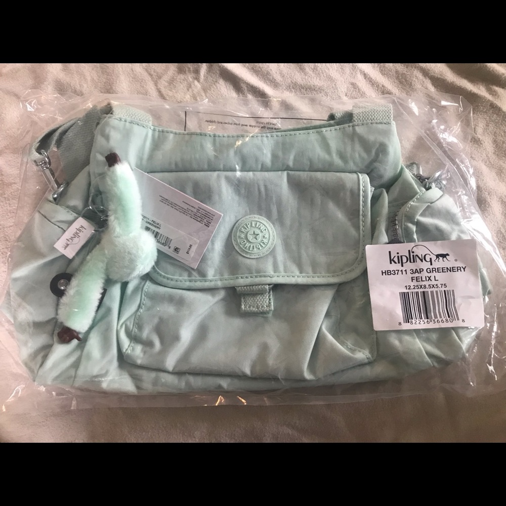 Brand New with Tags Kipling purse mint green